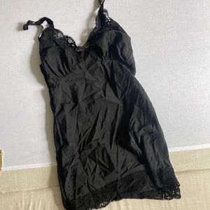 Black slip dress